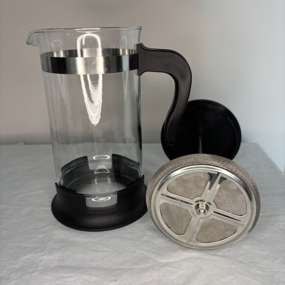 IKEA French Press Coffee Tea Maker Stainless Steel Glass 32oz Upphetta Black - Picture 3 of 4
